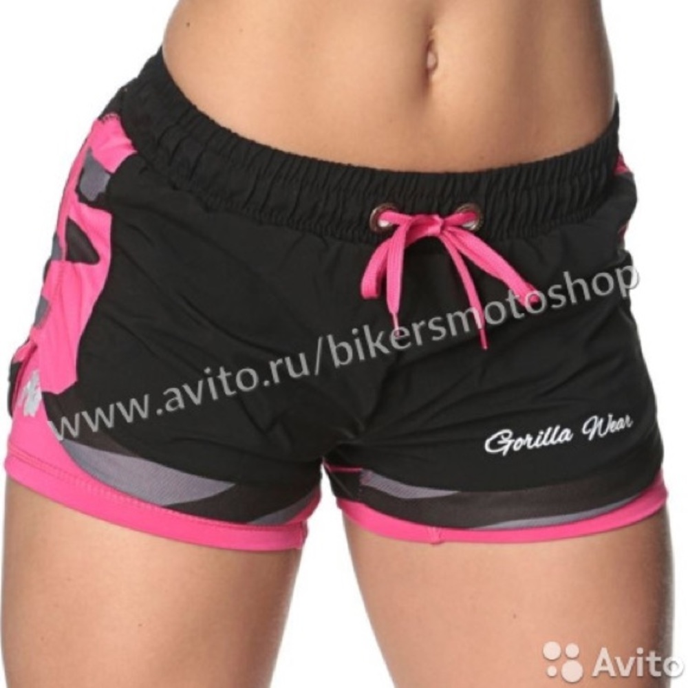 NWT Gorilla wear Black & Pink Denver Short